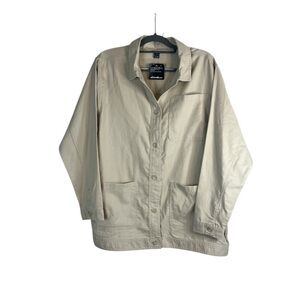 Eddie Bauer‎ Women’s Hemplify Utility Shirt Jacket Barn jacket cream size XL